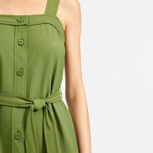 Everlane Japanese GoWeave Picnic Dress - Fig Leaf